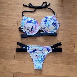 Victoria Secret padded multicolored bikini